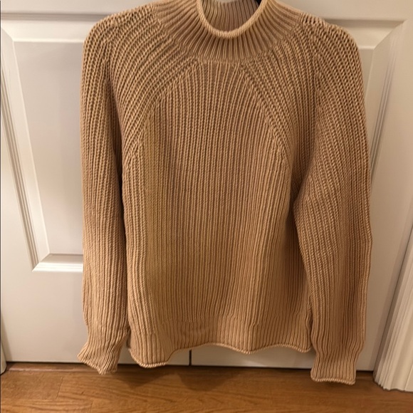 J. Crew  ROLL NECK - Camel Ribbed Knit Sweater - Picture 1 of 4